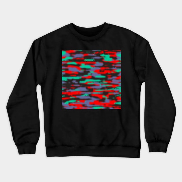 Red Aquarium Camouflage Crewneck Sweatshirt by Tshirtstory